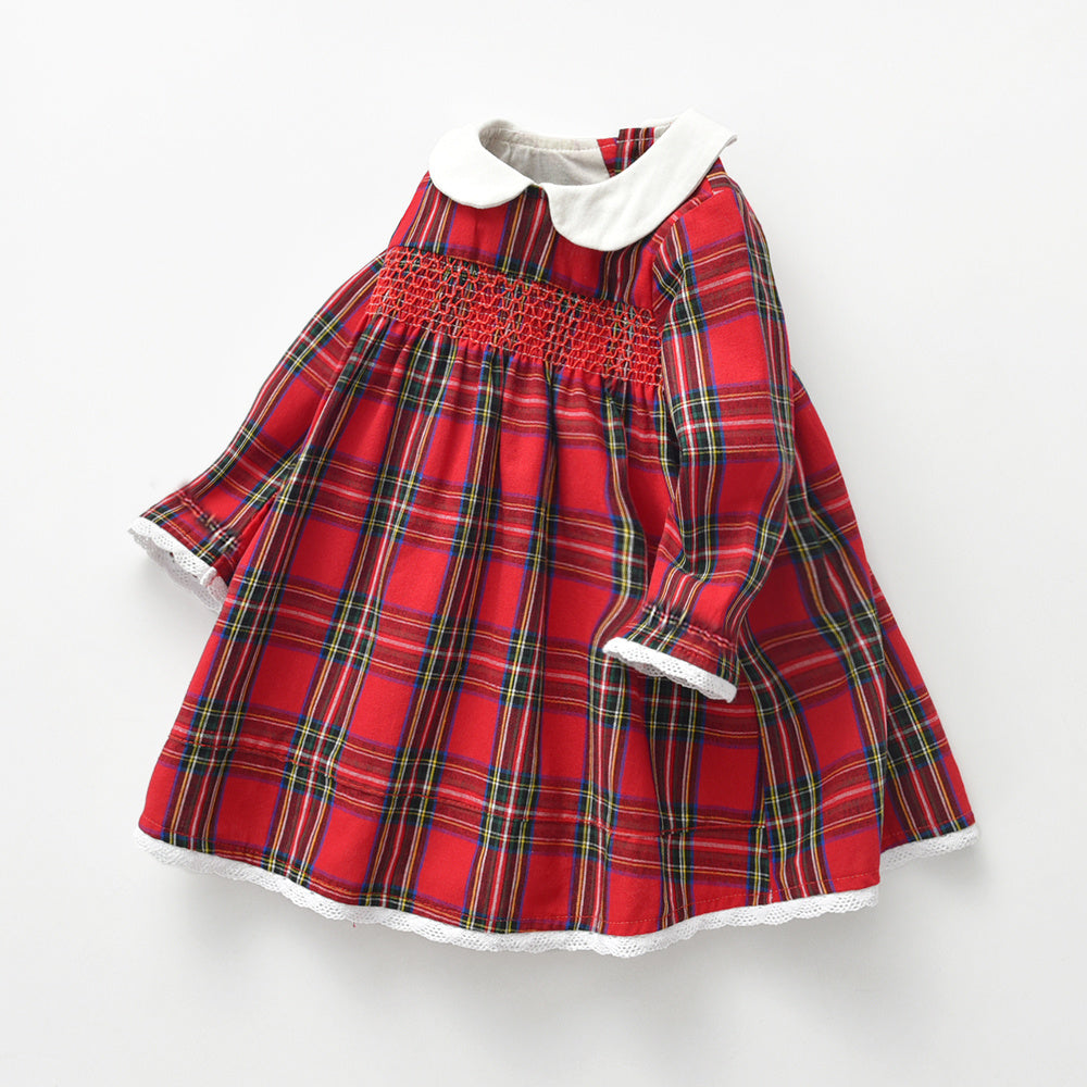 Girls Checked Dress Set