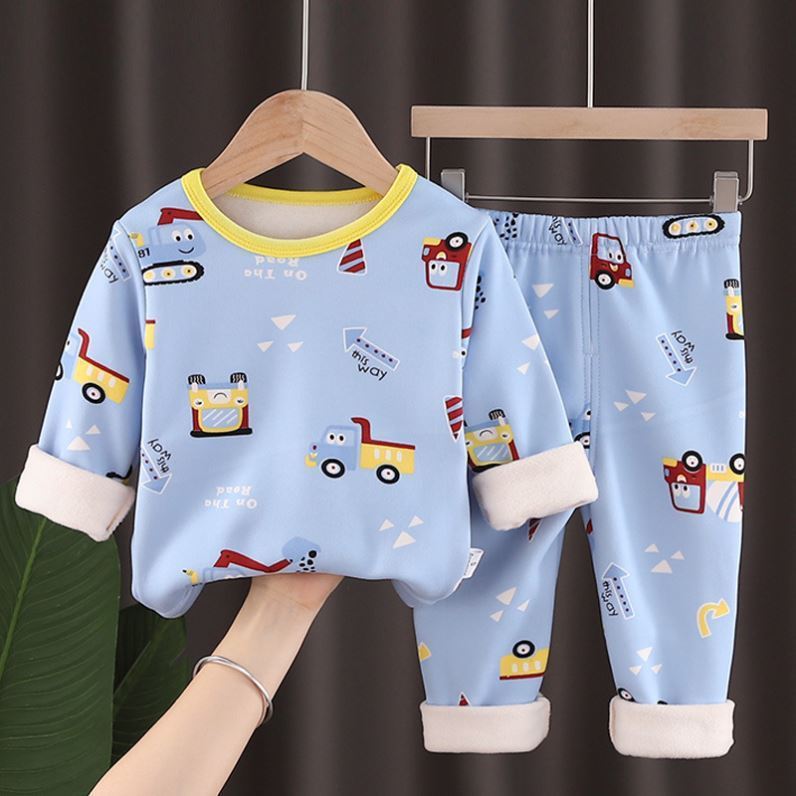 Kid's 2 Pcs Fleece Suit