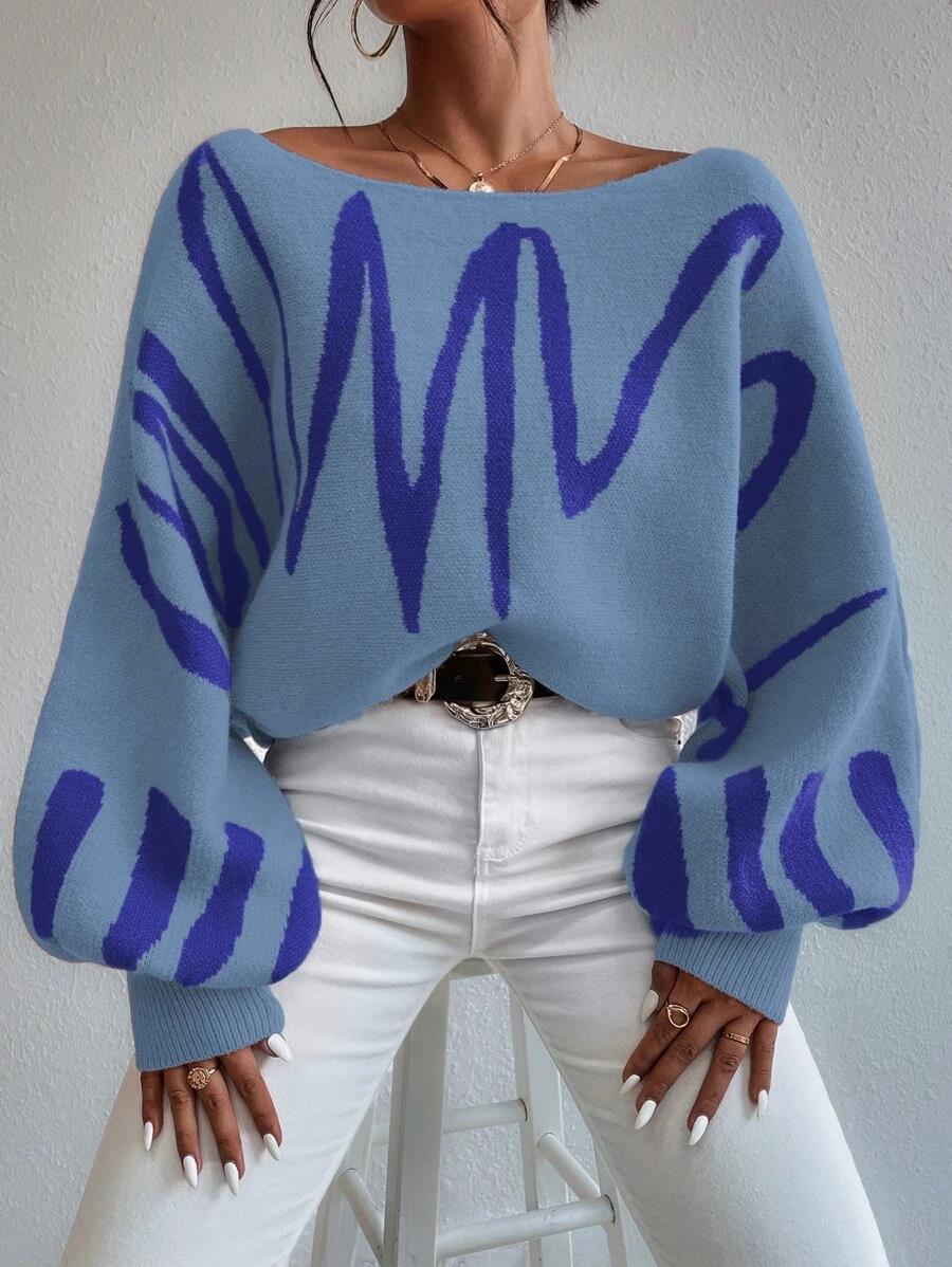Lantern Sleeved Pullover Sweater