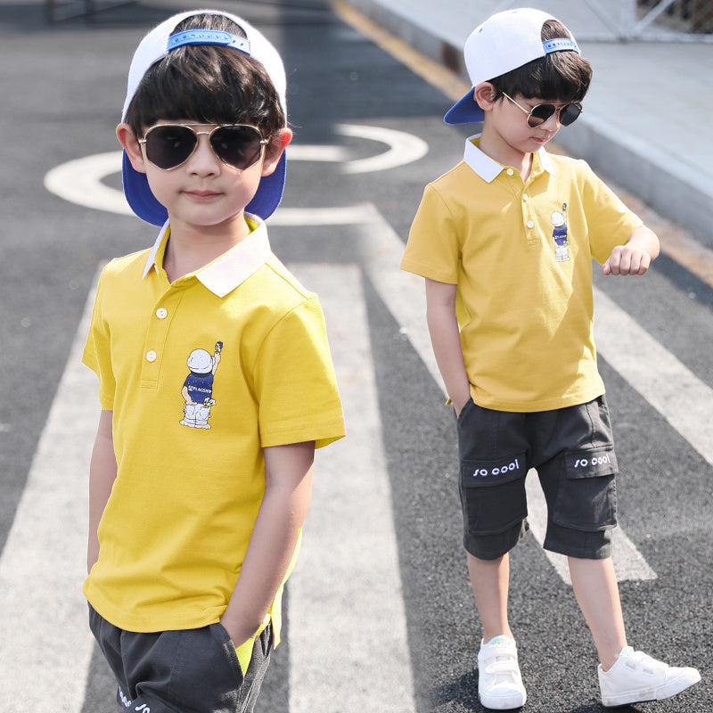 Boys Short Sleeved Cotton Shirt