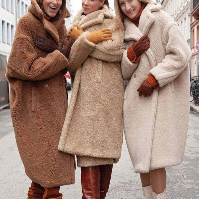Lamb Fleece Coat W/ Pockets