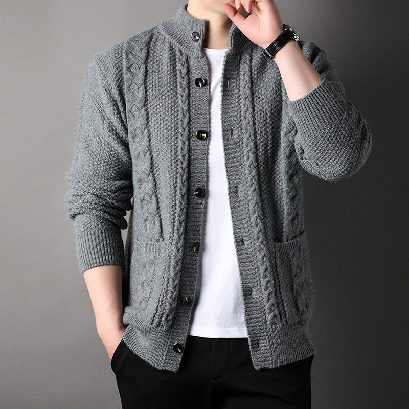 Single-breasted Jacquard Cardigan