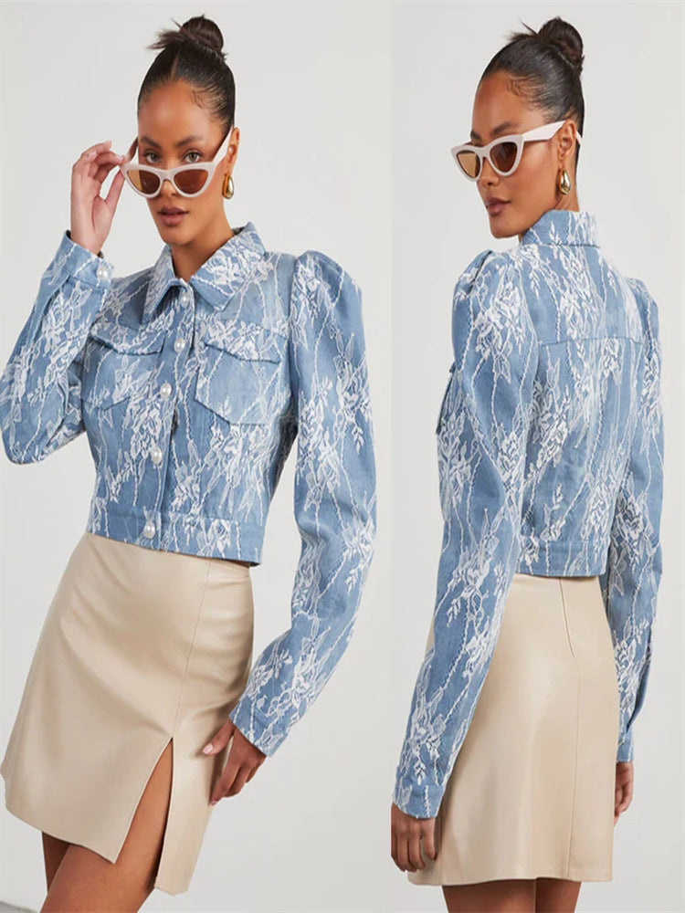 Denim Lace Jacket