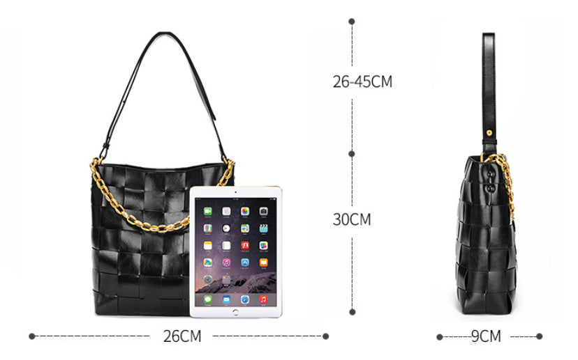 Women's Woven Bucket Bag