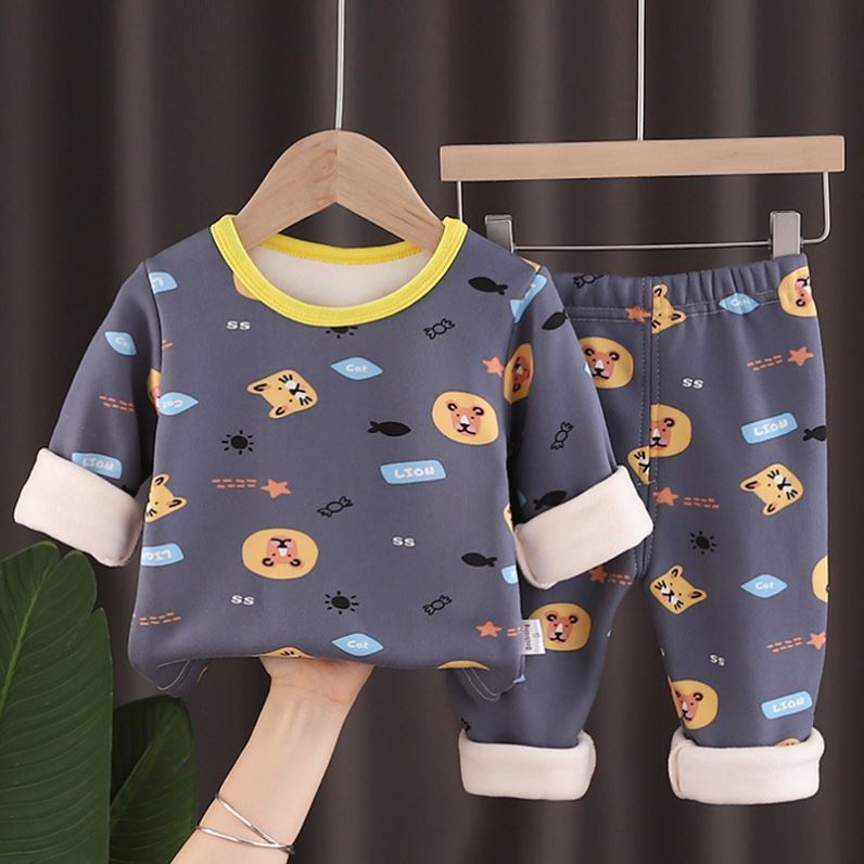 Kid's 2 Pcs Fleece Suit