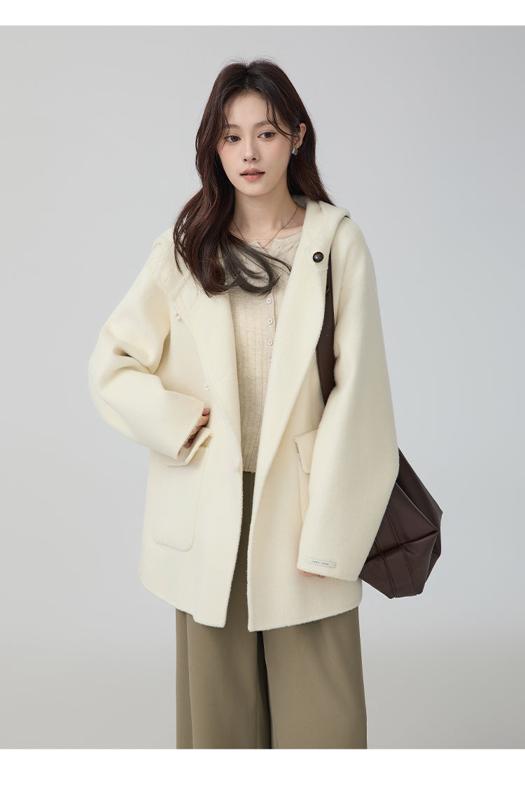 women's Hooded Wool Coat