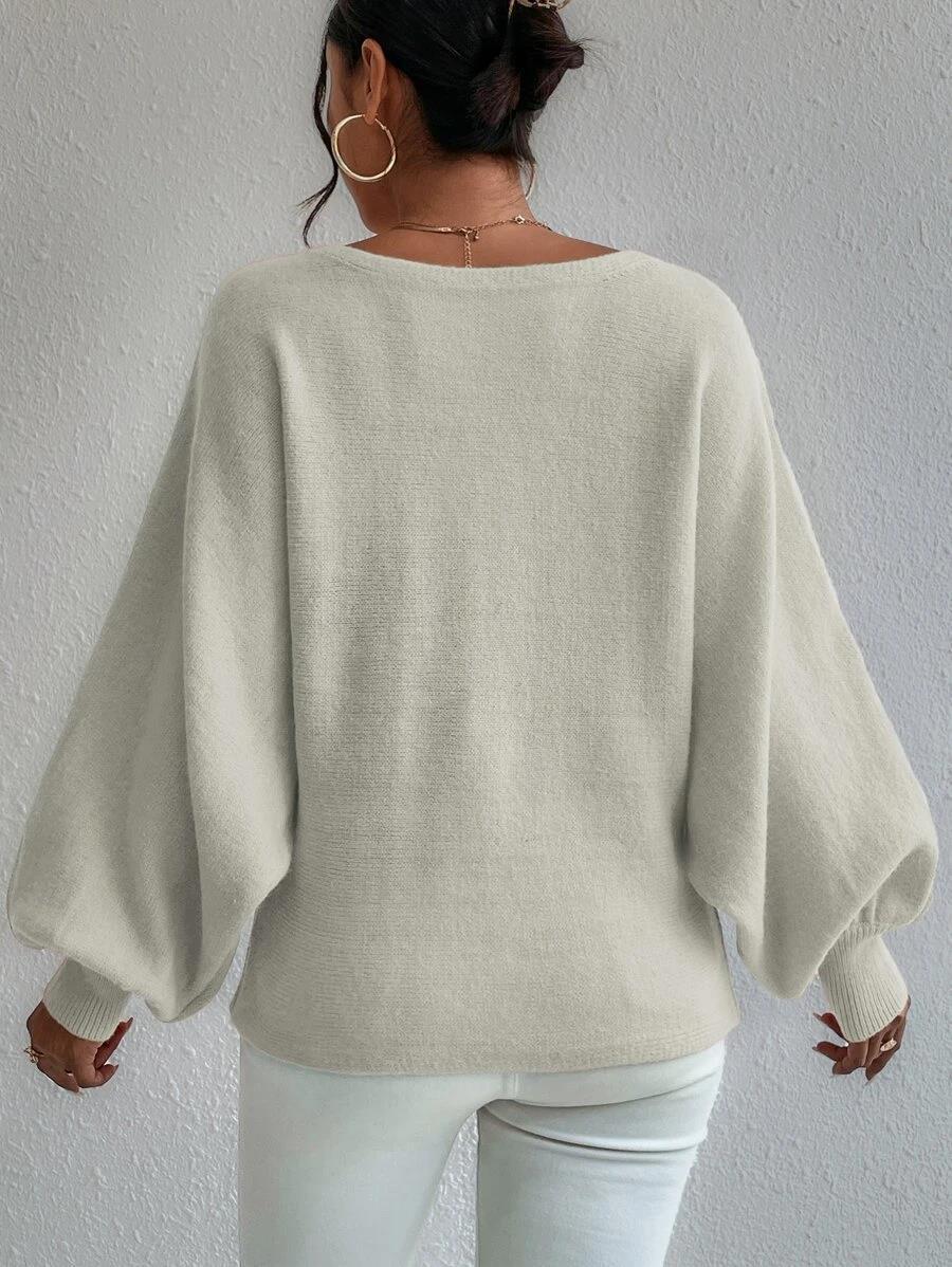 Lantern Sleeved Pullover Sweater