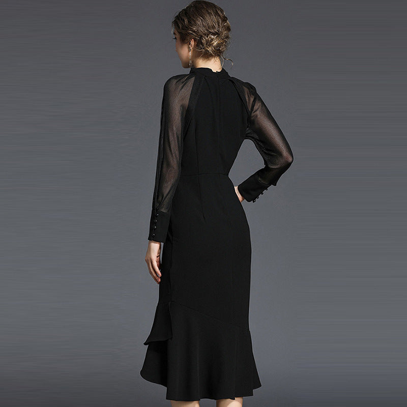 Elegant Fitted Fishtail Dress | Ajanka Inc.