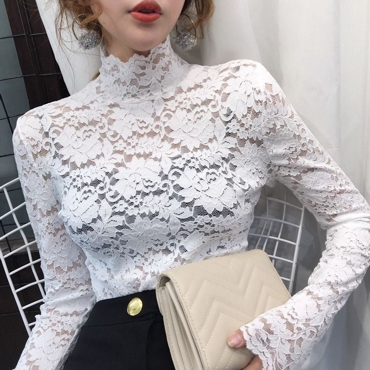 High Collar Lace Top