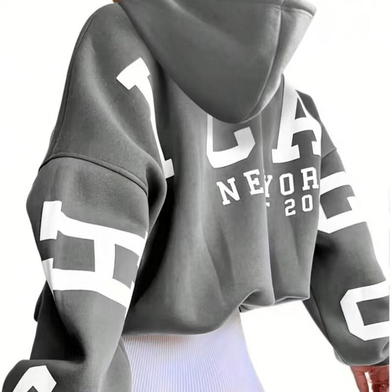 Autumn And Winter Outerwear Casual Loose Hoodie For Women