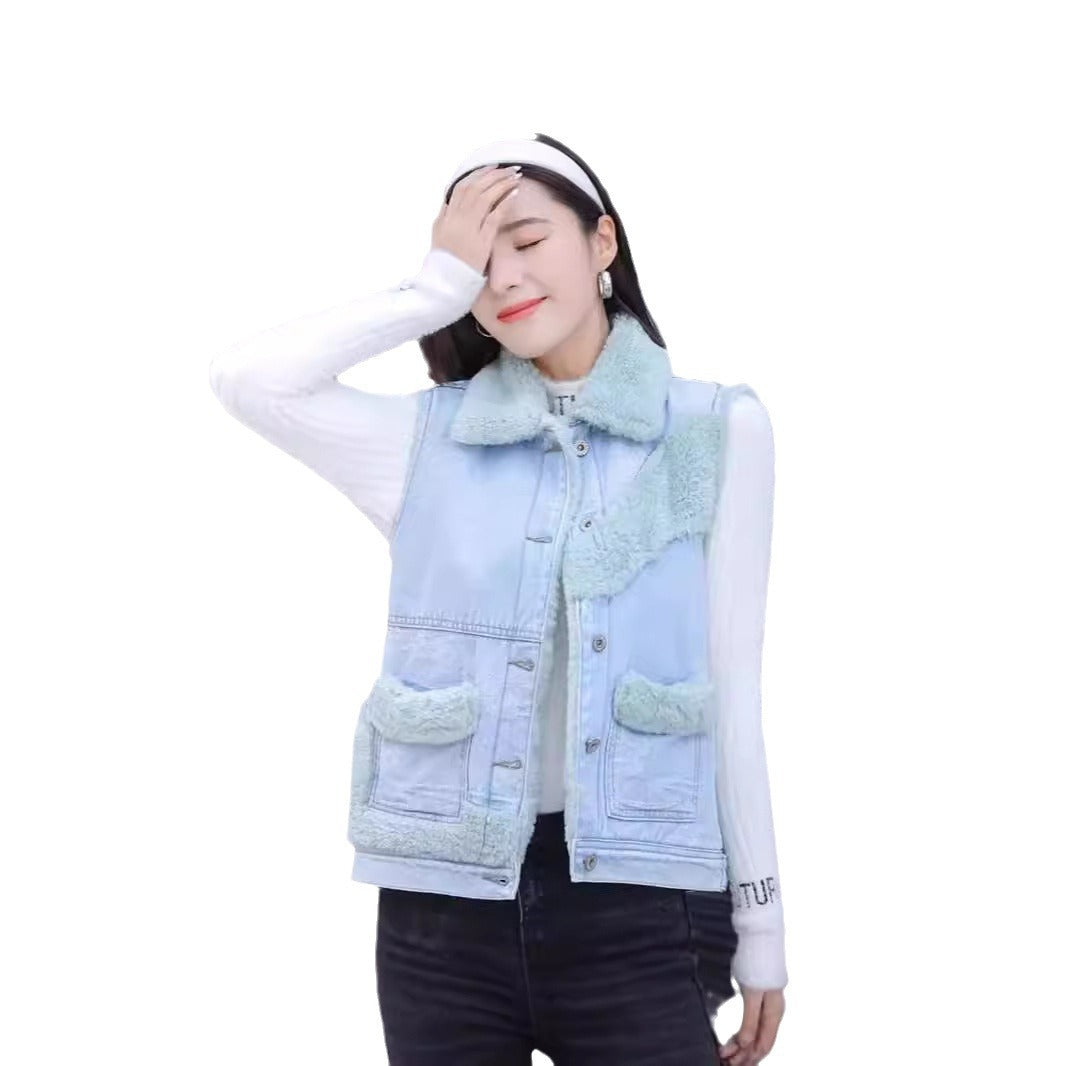 Lined Denim Vest