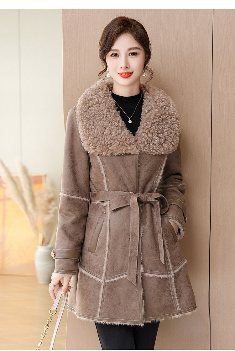 Mid-length Velvet Coat