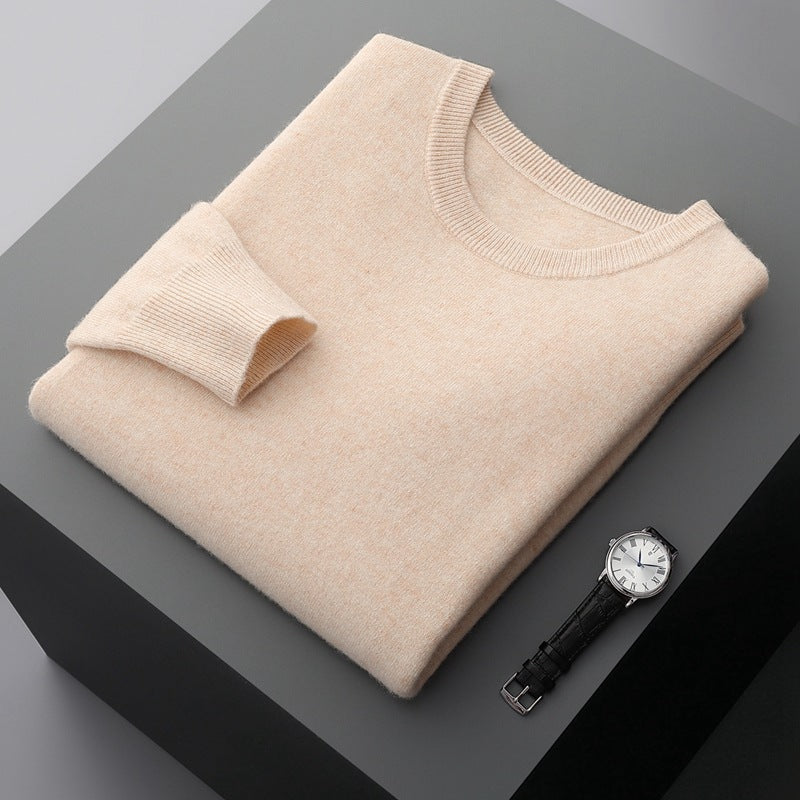 Men's Round Neck Pure Cashmere Sweater