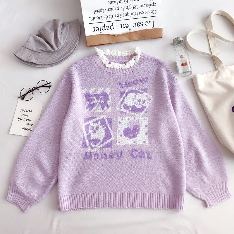 Collared Cotton Sweater