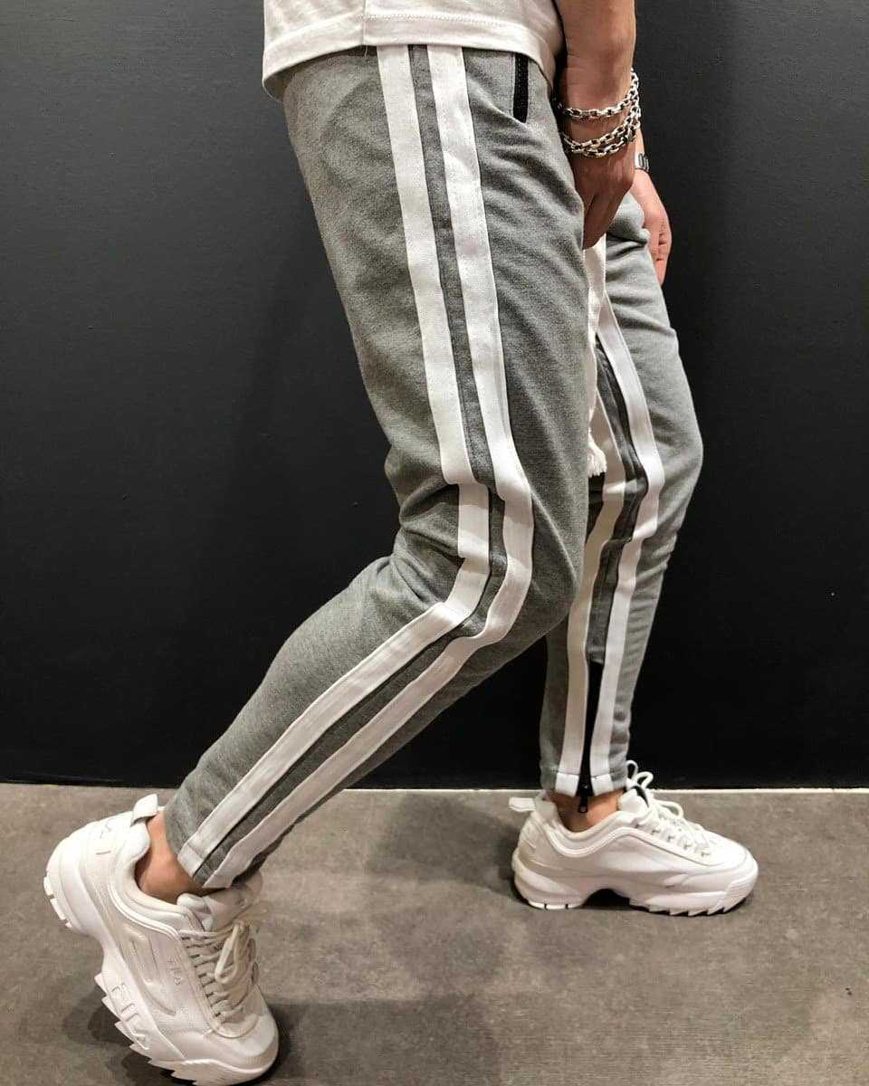 Men Zippered Sports Pants