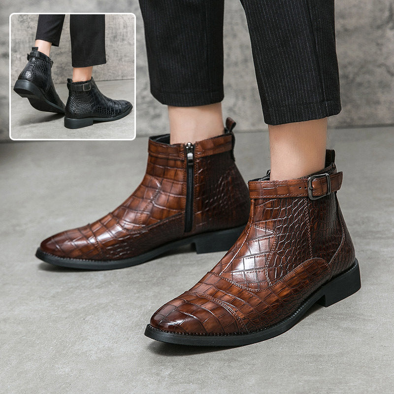 Men's Crocodile Ankle Boots
