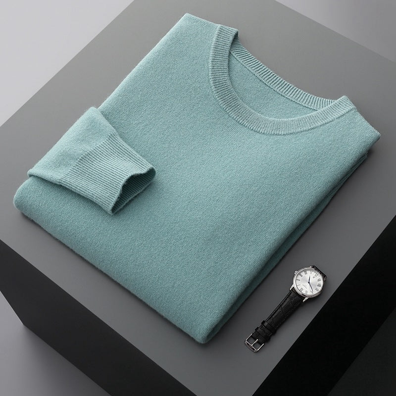 Men's Round Neck Pure Cashmere Sweater