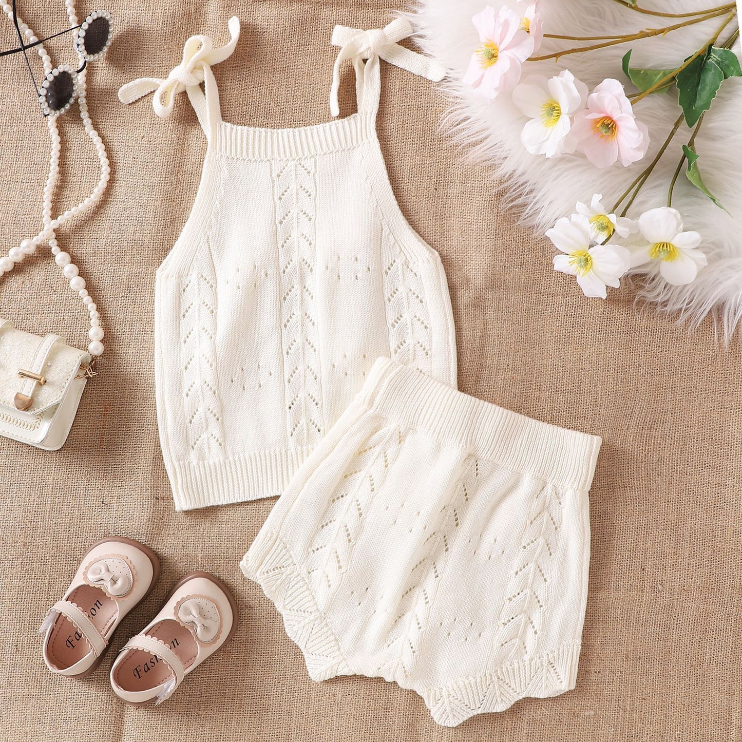 2 Pcs Embroidered Camisole Set