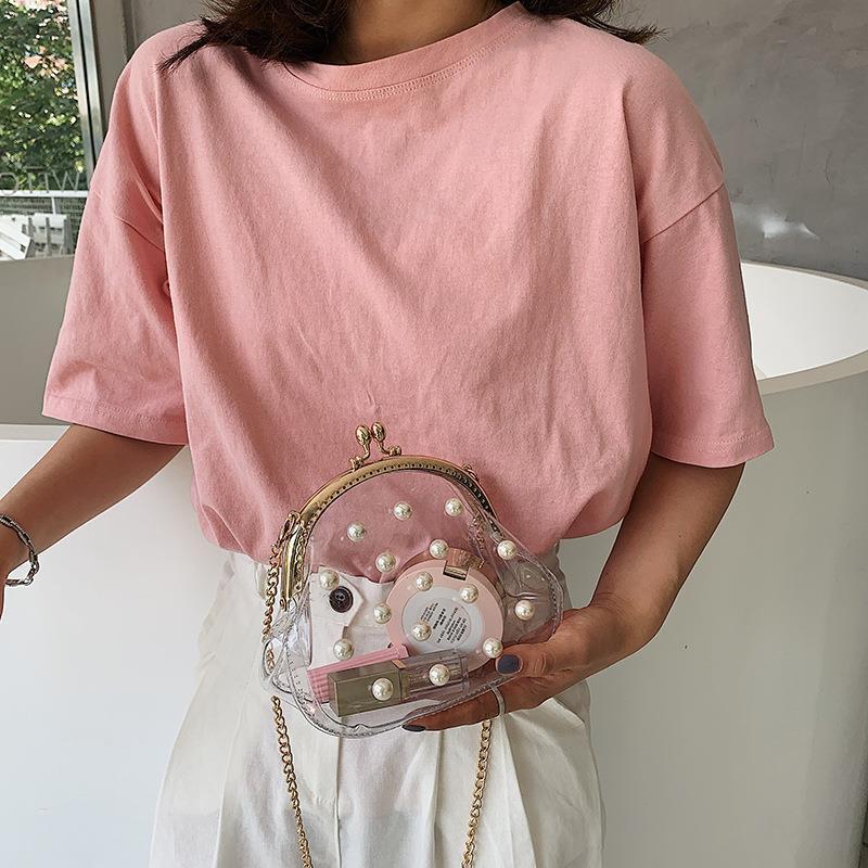 Pearl Jelly Chain Messenger Bag