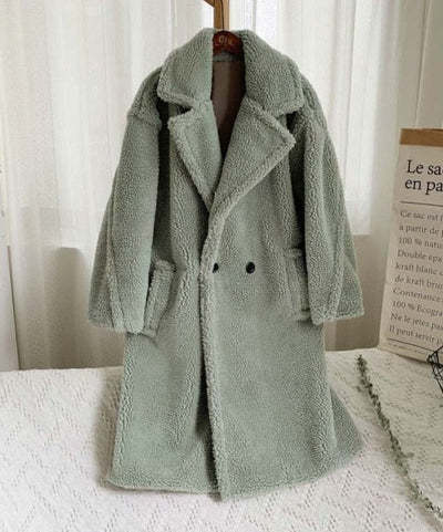 Lamb Fleece Coat W/ Pockets