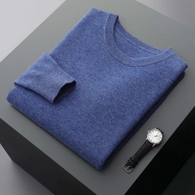 Men's Round Neck Pure Cashmere Sweater