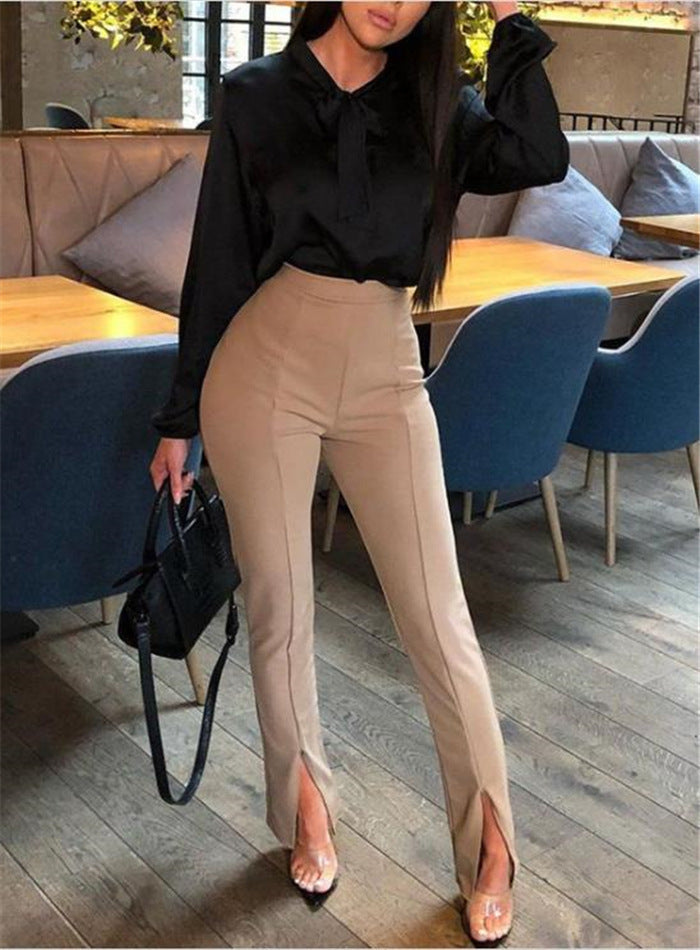 Women Classic Slit Pants