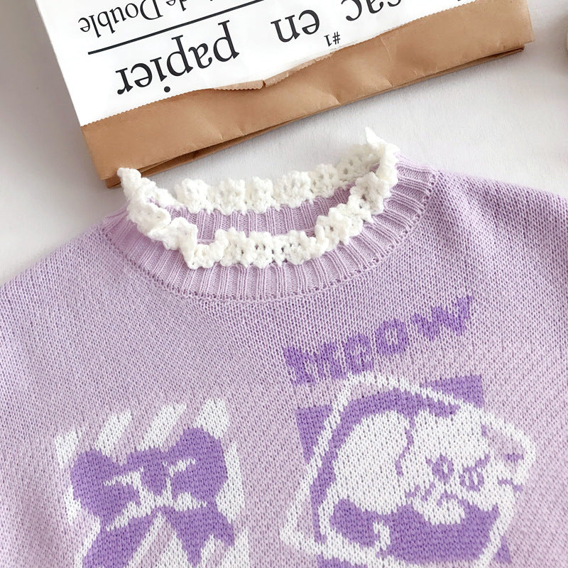 Collared Cotton Sweater