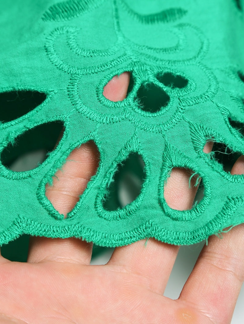 Women's Cut Out Embroidered Shorts