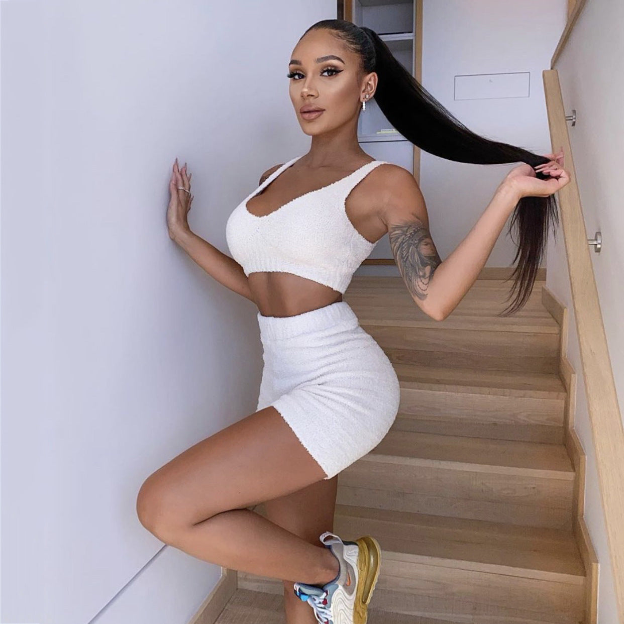 3pcs Drawstring Pajama Set