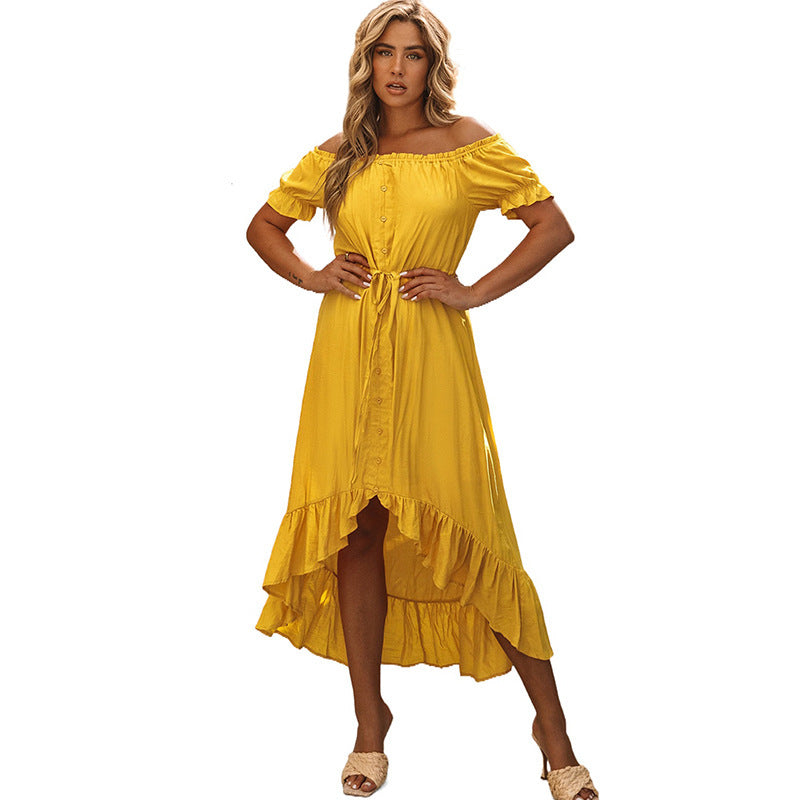 Wildly Irregular Cinched Dress