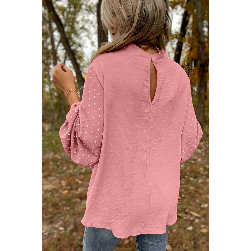 Round Neck Chiffon Blouse