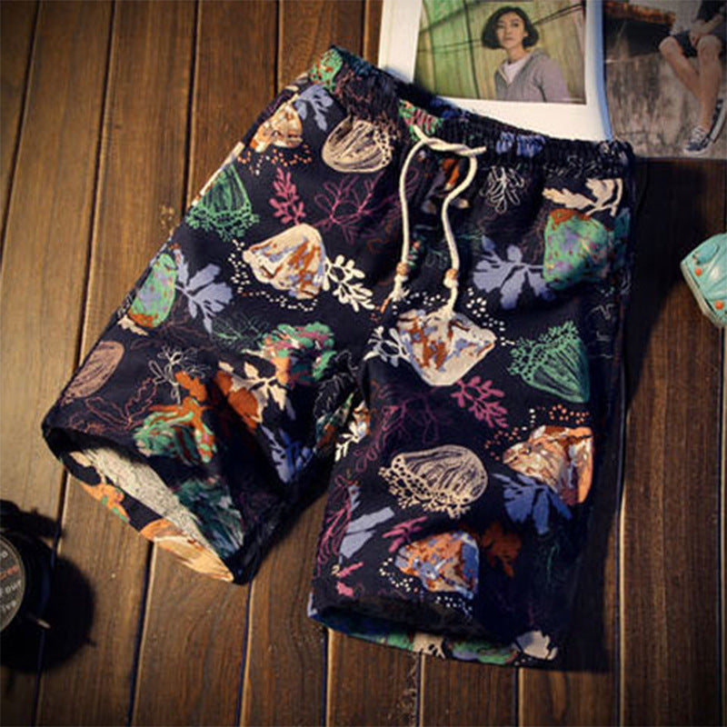 Linen Printed Summer Shorts