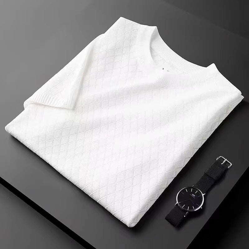 Men's Ice Silk Short-sleeved Sweater