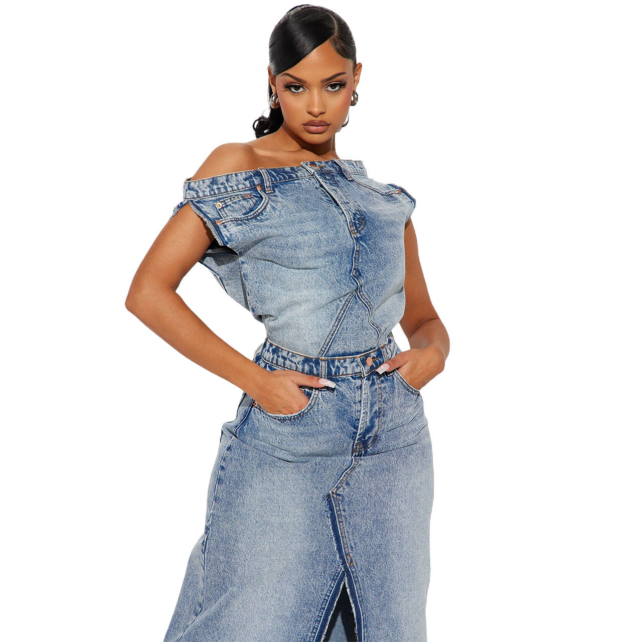 Women's Retro Denim Dress