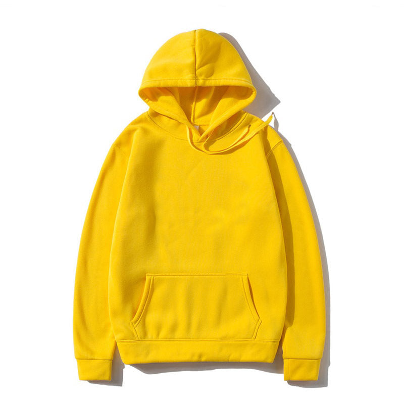 Cotton Fleece Solid Color Hoodie For Women