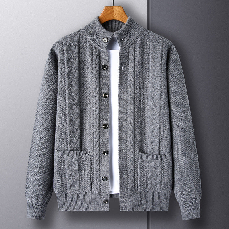 Single-breasted Jacquard Cardigan