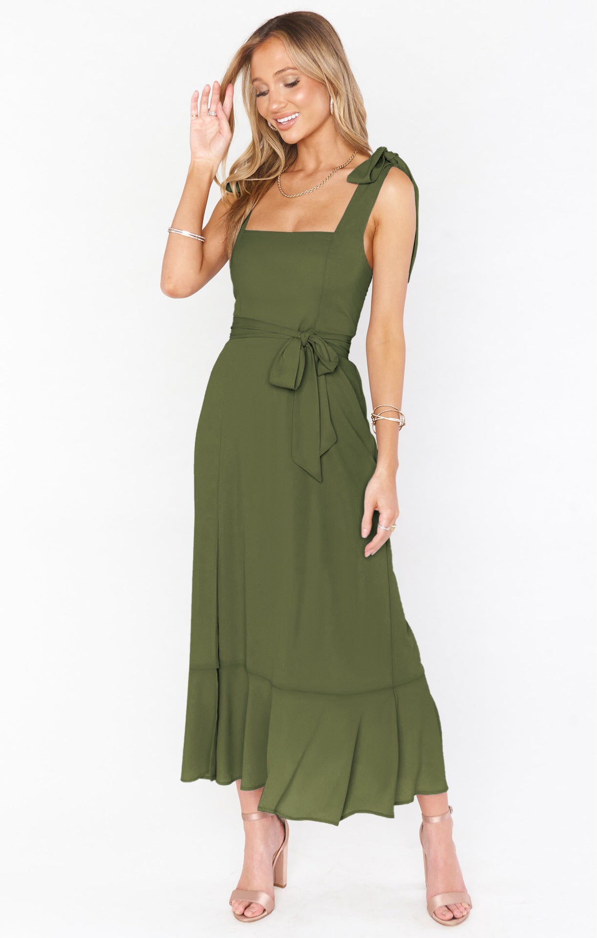 Women's Flared Slit Front Dress
