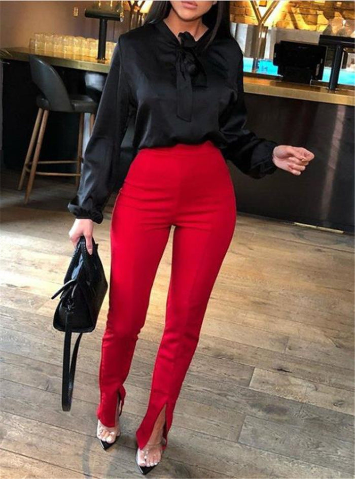 Women Classic Slit Pants