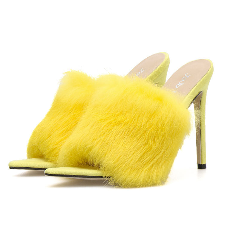 Fur High Heels