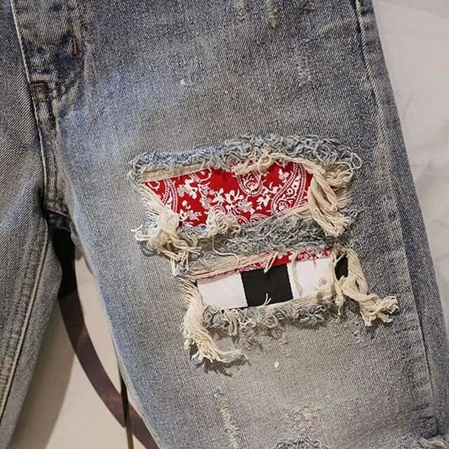Men's Grunge Denim Shorts