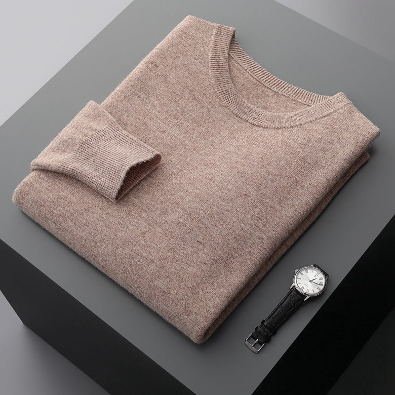 Men's Round Neck Pure Cashmere Sweater