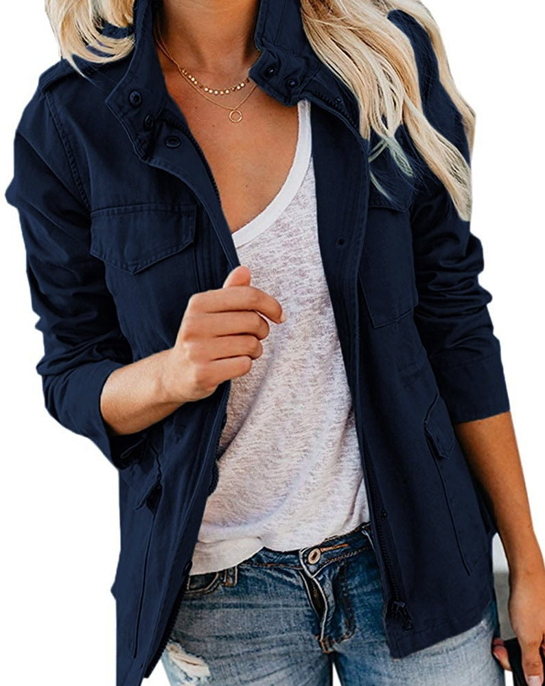 Women's Casual Loose Zip Jacket