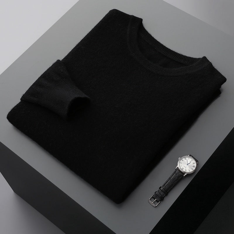 Men's Round Neck Pure Cashmere Sweater