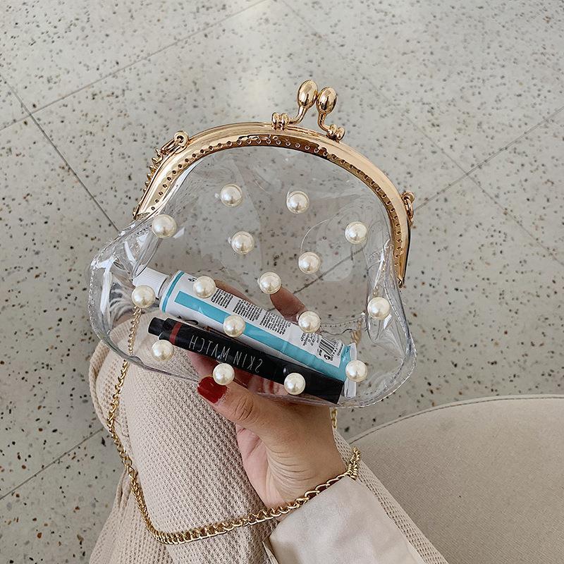 Pearl Jelly Chain Messenger Bag