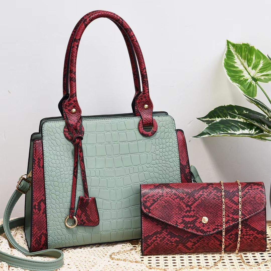 Serpentine Stitching Handbag