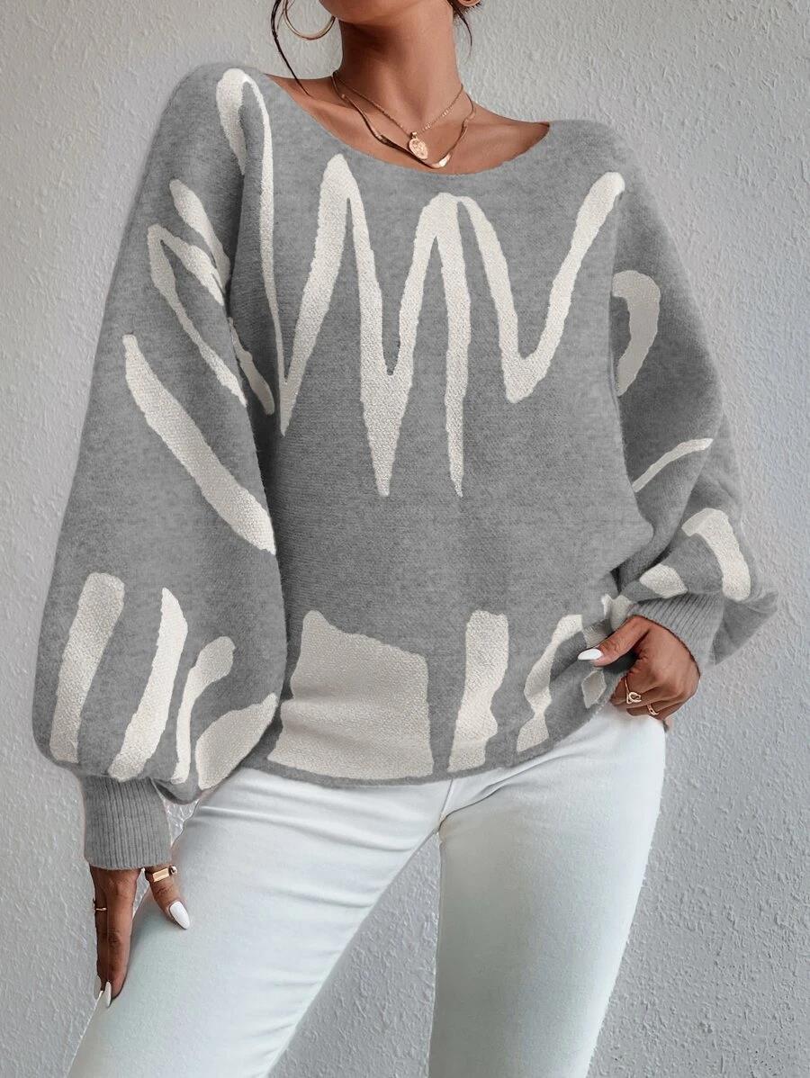 Lantern Sleeved Pullover Sweater