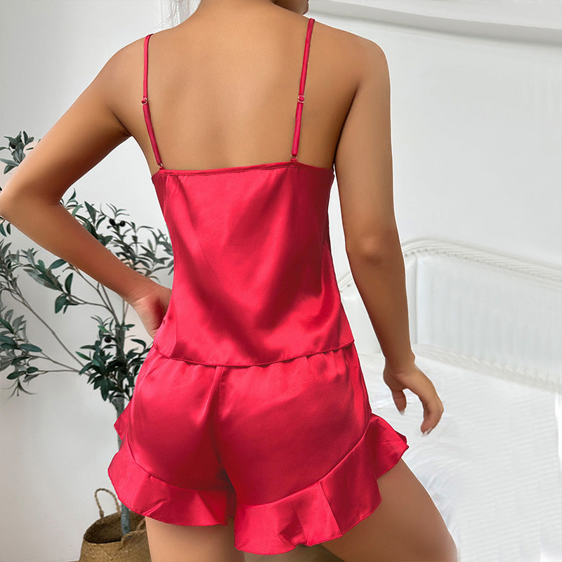Silk Shorts Three-piece Set | Ajanka Inc.