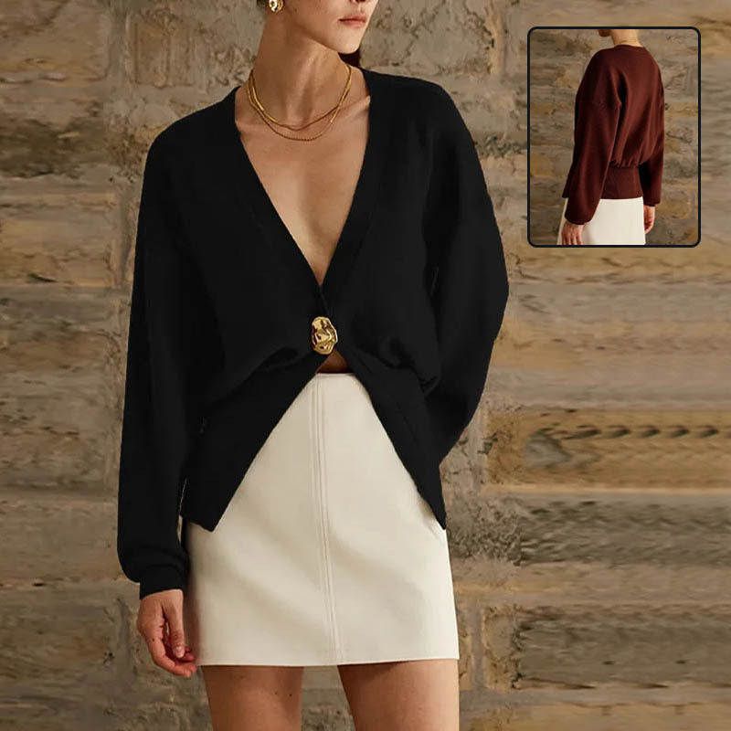 V-neck Knitted Sweater