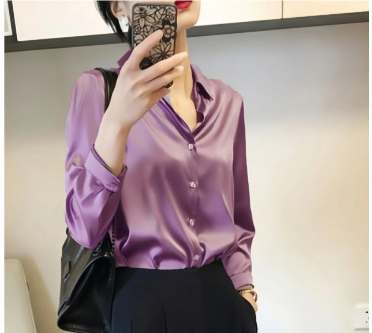 Elegant High-end Satin Shirt