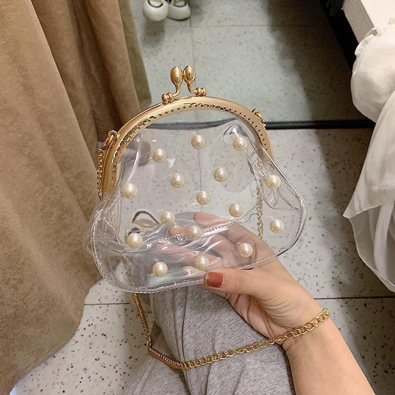 Pearl Jelly Chain Messenger Bag